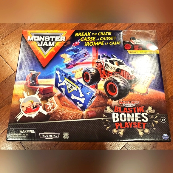 monster jam Other - Monster Jam Blasting Bones Playset Includes Monster Mutt Dalmation Truck NIB